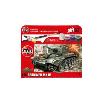 Kit de construit tanc Cromwell Mk.IV 1:76, vopsea, pensula si adeziv incluse