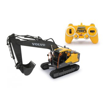 Excavator RC cu telecomanda Volvo EC160E, Lungime 50 cm, Scara 1:20, Sunet, Lumina LED fata, 2.4 Ghz, 8 functii, 6+