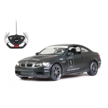 Masina RC cu telecomanda BMW M3 sport negru, Lungime 33 cm, Scara 1:14, 2.4 Ghz, Lumina Led fata/spate, 6+