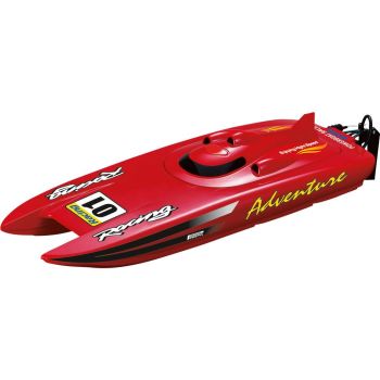 Barca RC cu telecomanda Rennkatamaran Adventure, Lungime 45 cm, Viteza 30 Km/h, Raza 80 m, 2,4 GHz, RTR, 8+