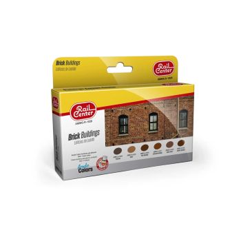 Set vopseluri acrilice cladiri din caramida pentru modelism 6x15ml