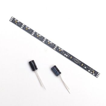 Kit instalatie de lumini Train-O-matic, pentru vagoane calatori,sistem digital,215 mm, lumina alba calda