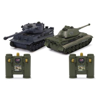 Set 2 tancuri Tiger, Infrarosu, Sunete, Lungime 27 cm, Scara 1:28, 2,4 GHz, 8+